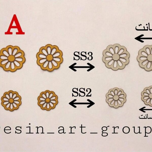 استیکر مقوایی گل مدل A