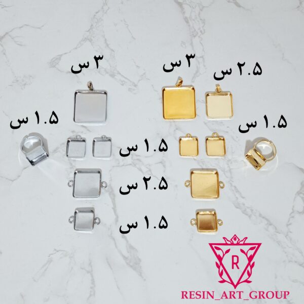 پلاک مربع صاف باکفه استیل