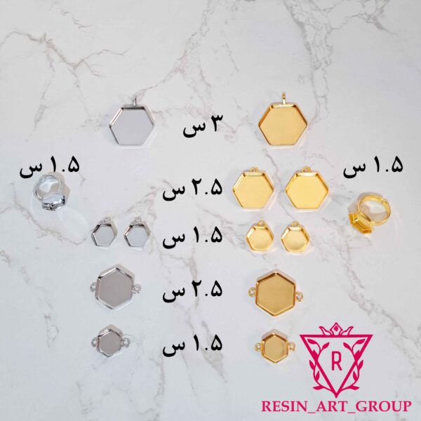 پلاک 6ضلعی باکفه استیل