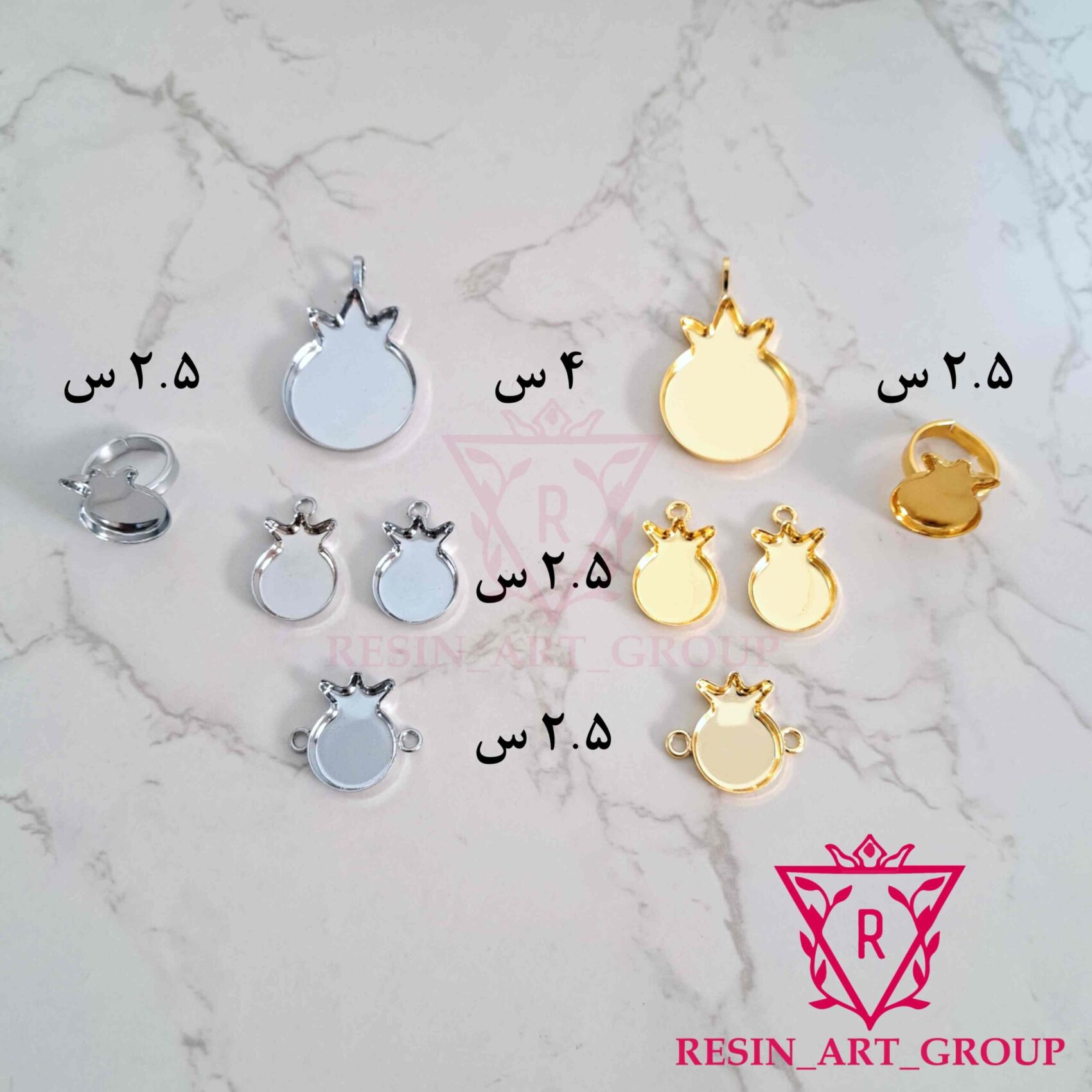 پلاک انار باکفه استیل